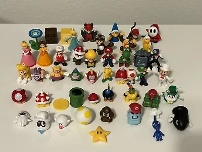 48 Pieces MIX Super Mario Cake Toppers Figures Figurines 2-5.5 CM Toy Lot Kids • $31.80