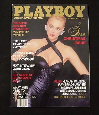 Playboy Magazine December 1987 India Allen Playmate Bridgitte Nielsen Stallone • $6.99