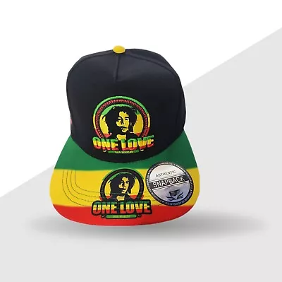 Rastafarian Embroidered Black Bob Marley Cap • $25.95