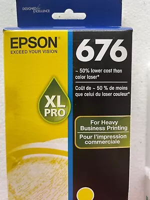Epson 676 XL Pro Yellow Ink Cartridge Genuine NIB EXP 02/19 • $11.99