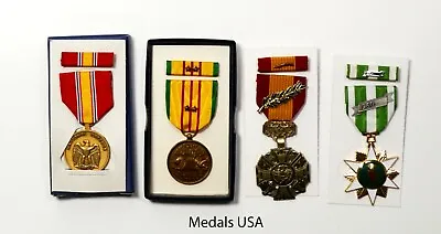 Vietnam Medals & Ribbons Defense Service 2 Stars Campaign Gallantry Cross • $84.95
