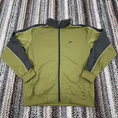 Vintage Nike Jacket Men Medium Green Track Suit Coat Warm Up Jogger Performance • $39.91