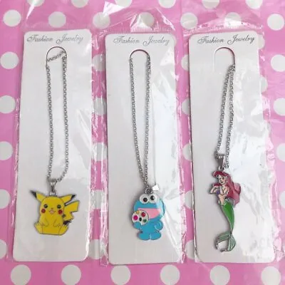 £4 • Buy New Little Mermaid Pikachu Cookie Monster Necklace Pendant Gift Pokemon Ariel