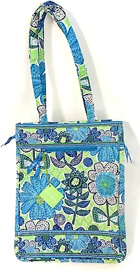 Vera Bradley Laptop Travel Tote DOODLE DAISY Blue Green Floral Quilted NWT • $19