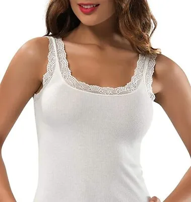 $12.90 • Buy Wome's Tank Top Camisole With Lovely Lace Trim Style Soft Sexy Sport Yoga