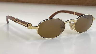 $2950 • Buy Cartier Giverny Vintage Bubinga Wood Super Rare Sunglasses New 100% Authentic