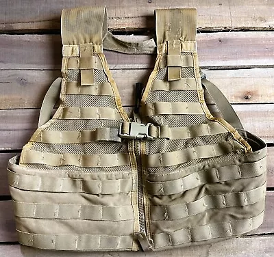 USGI Military FLC Fighting Load Carrier Tactical MOLLE Vest COYOTE BROWN GC • $14.90