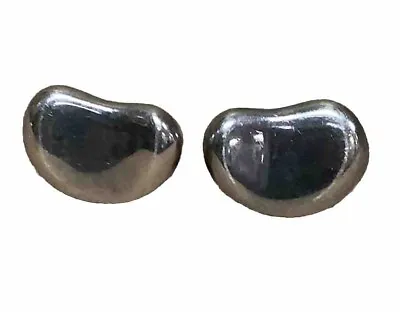 Tiffany & Co. Elsa Peretti Bean Stud Earrings No Backs -925 Sterling Silver • $115