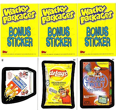 2011 Wacky Packages All New Series 8 {ANS8} Bonus Card Set B1B2B3 Free Shiping • $4.99