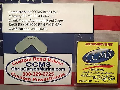 CCMS Mercury Racing Outboard Reed 25-MK 58hp 4 Cylinder Alum. Cages PN241-16AR • $55