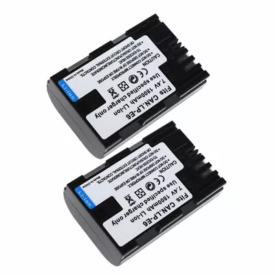 (2) Battery For Canon EOS R5 R6 80D 7D Mark III / IV LP-E6N LP-E6 60374 LP-E6NH • £23.99