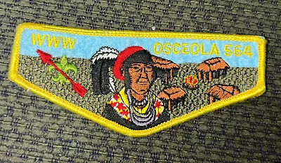 OA Flap Lodge 564 Osceola Yellow Border • $6.95