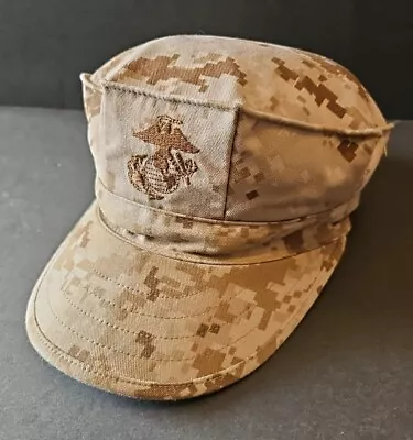 USMC Cover Garrison Marpat Digital Desert US Marine Corps Hat Cap Size Small B • $8.99