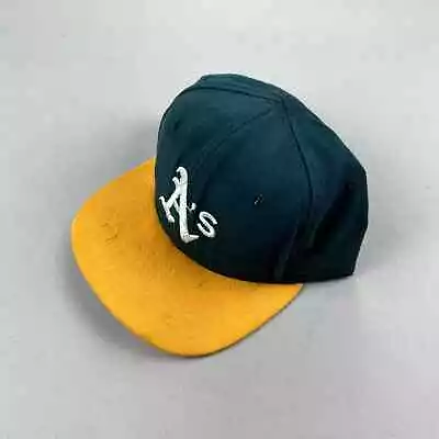 Vintage Oakland Athletics Hat Cap Snapback Green New Era A's Baseball MLB 90s • $12