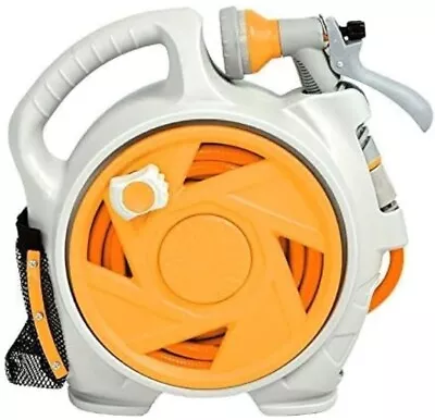 Kapler 50FT Garden Hose Reel Orange Wall Mount Hose With Reel Kink-Free And... • £35