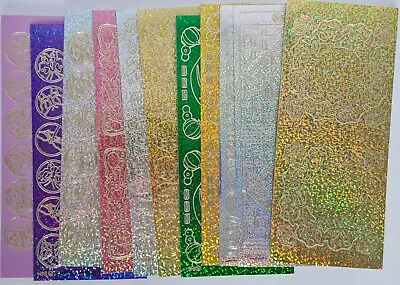 Self Adhesive Outline Stickers/Peel Offs For Crafts - Various Designs & Colours • £0.99