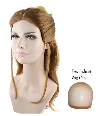 Belle Wig Long Hair Curly Wigs Bun With Thin Side Tendrils For Cosplay Party New • $9.98