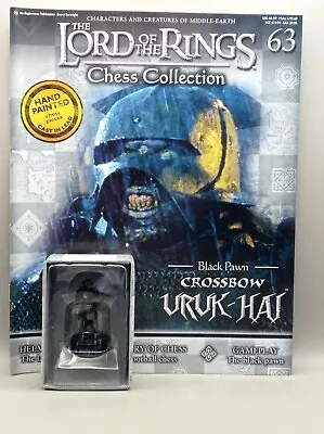 Eaglemoss Lord Of The Rings Chess Collection Crossbow Uruk-Hai Issue 63 With Mag • £25