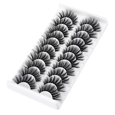 5/10 Pairs False Eyelashes Long Thick Natural Fake Eye Lashes Set Mink Makeup UK • £5.75