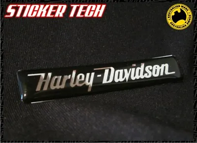 Black And Chrome Harley Davidson Emblem Badge Sticker To Suit Sportster V Rod • $18