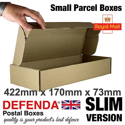 SLIM LINE Royal Mail SMALL PARCEL BOXES PiP Postal Packet 422mm X 170mm X 73mm • £3.95