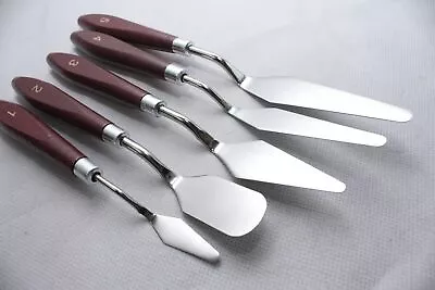 5Pcs Palette Knives Spatula Oil Acrylic Paint Artist Set Knife 1 2 3 4 5 Art • £4.89