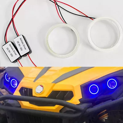 LED COB Halo Rings Angel Eye For Can-am Renegade Off-road SUVs Pickup Headlights • $13.59