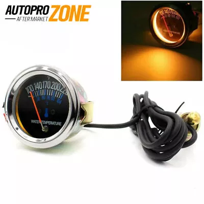 2'' 52mm Mechanical Black Metal Pointer Water Temp Temperature Gauge +Sensor ℃&℉ • $14.80