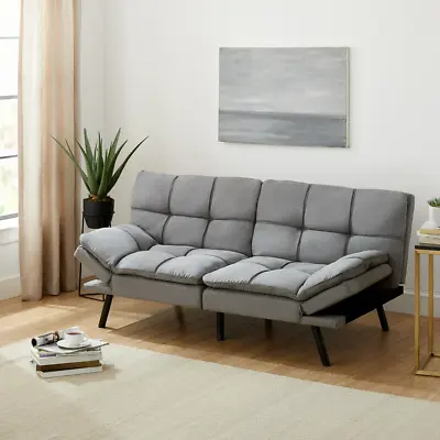 Memory Foam Futon Sofa Bed Couch Sleeper Convertible Foldable Loveseat Full Size • $299.99