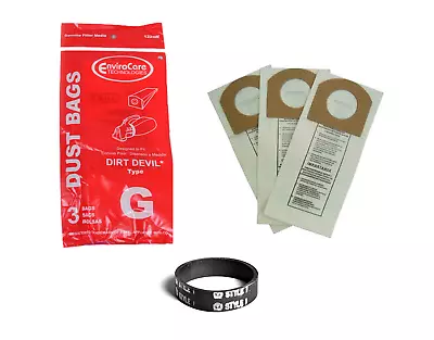 $10.69 • Buy Dirt Devil Hand Vac 08100, 08100RED, 08130, 08150K, Type G 3pk Paper Bags W/Belt