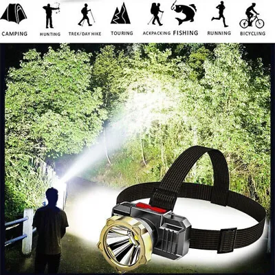 Super Bright LED Headlamp Rechargeable Flashlight Head Light Spotlight Torch New • $8.38