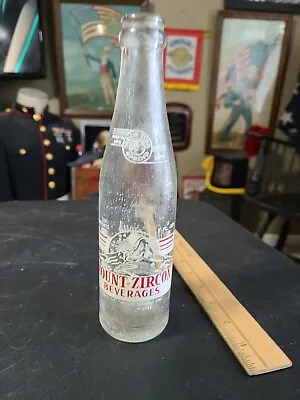 Vintage 1940s Applied Label Soda Bottle Mount Zircon Maine Beverages  • $11.99