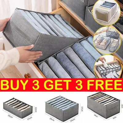 Drawer Organizer Folding Clothes Box T-shirt Jeans Leggings Closet Storage Box!# • £5.79