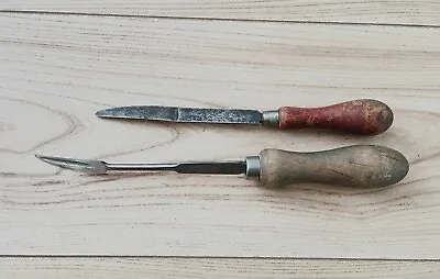 Pair Of Vintage Bearing Scraper One MOORE & WRIGHT Car Mechanic/Engineer Tools  • $17.42