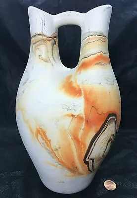 Large Wedding Vase Nemadji USA Pottery Vase 10  Vintage • $169.99