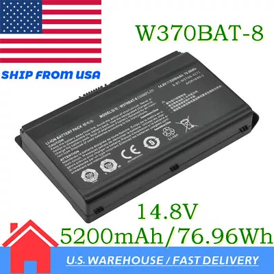 W370BAT-8 Battery For Clevo W350et W350etq W370et Sager Np6350 Np6370 A522 A722 • $49.99