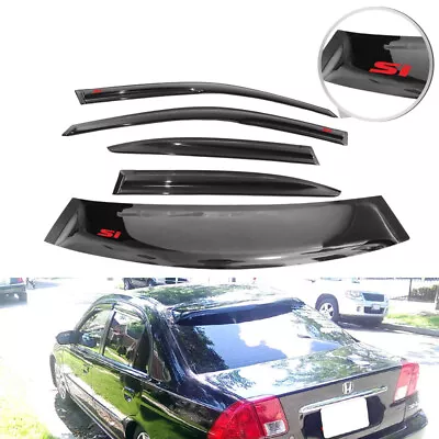 Fits 01-05 Honda Civic Sedan Rear Window Roof Shade Visor Spoiler Guard Shade • $85.99