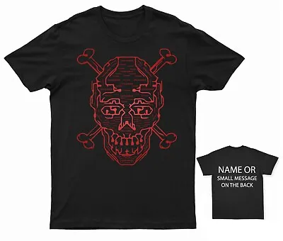 Skeleton Hacker T-Shirt Personalized Gift Custom Name Message • £13.95