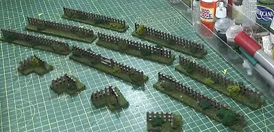 Wargaming Terrain: Fence Set ( 8 Straights & 4 Corners ) FREE POSTAGE • £14.99