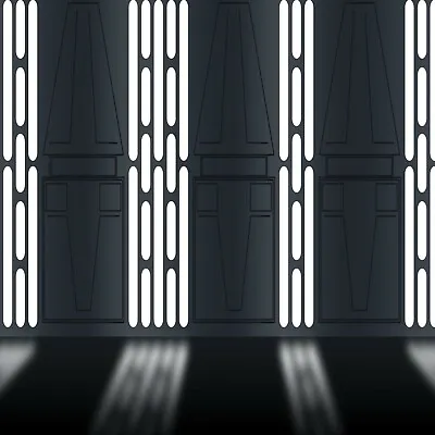 1/6th Scale STAR WARS Death Star Hall Panels IKEA Detolf 15x15 Diorama Backdrop • $24.50