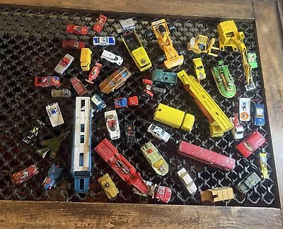 47 Vintage Cars Vehicles Trucks Tractor Matchbox Corgi Majorette Etc • £0.99