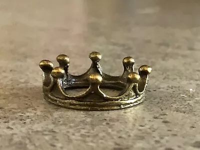 Miniature Dollhouse Doll  - Metal Crown • $8.99