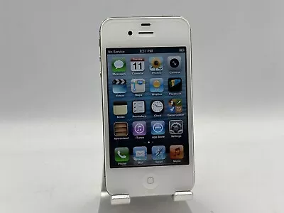 Apple IPhone 4 - 8GB (Verizon) A1349 White | 100% Batt | RARE IOS 6! Grade A • $39.99