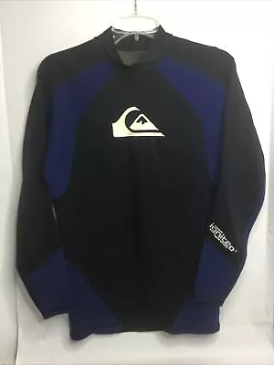 Quicksilver Wetsuit Top Sz XL USARN# 105987 CanadaRN# CA32350 Black/Blue • $20