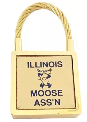 Illinois Moose Assn Keychain Loyal Order Of Moose Lodge Advertising Logo Keyring • $14