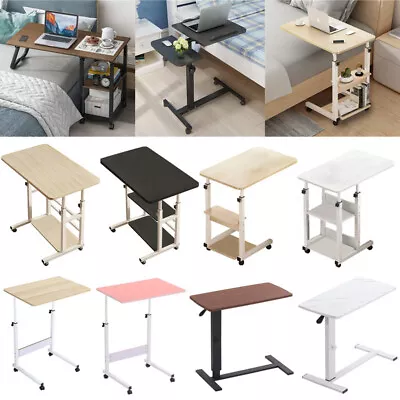 Over Bed Desk Hospital Medical Table On Wheels PC Laptop Mobility Aid Table • £18.95