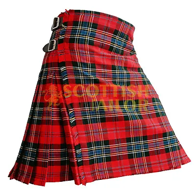 Scottish Handmade Traditional MacLean Duart Red Modern Tartan Kilt & Custom Kilt • $60