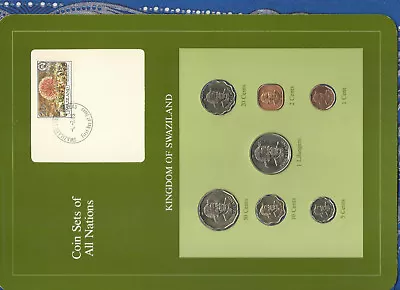 $13.19 • Buy Coin Sets Of All Nations Swaziland Wcard 1975-1982 UNC 50 Cents 1 Lilangeni 1981