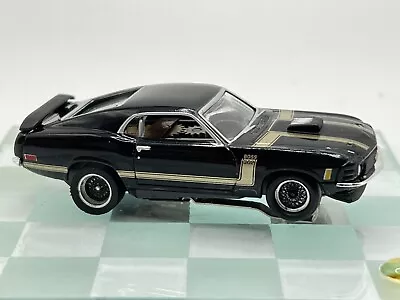 Aurora Tjet Boss 302 Mustang Slot Car. Black. Upgraded Chassis Wheels Tires! • $39.99