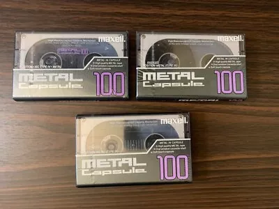 Lot Of 3 Sealed Maxell Metal Capsule M-CP 100 IEC Type IV Blank Cassette Tapes • $79.99